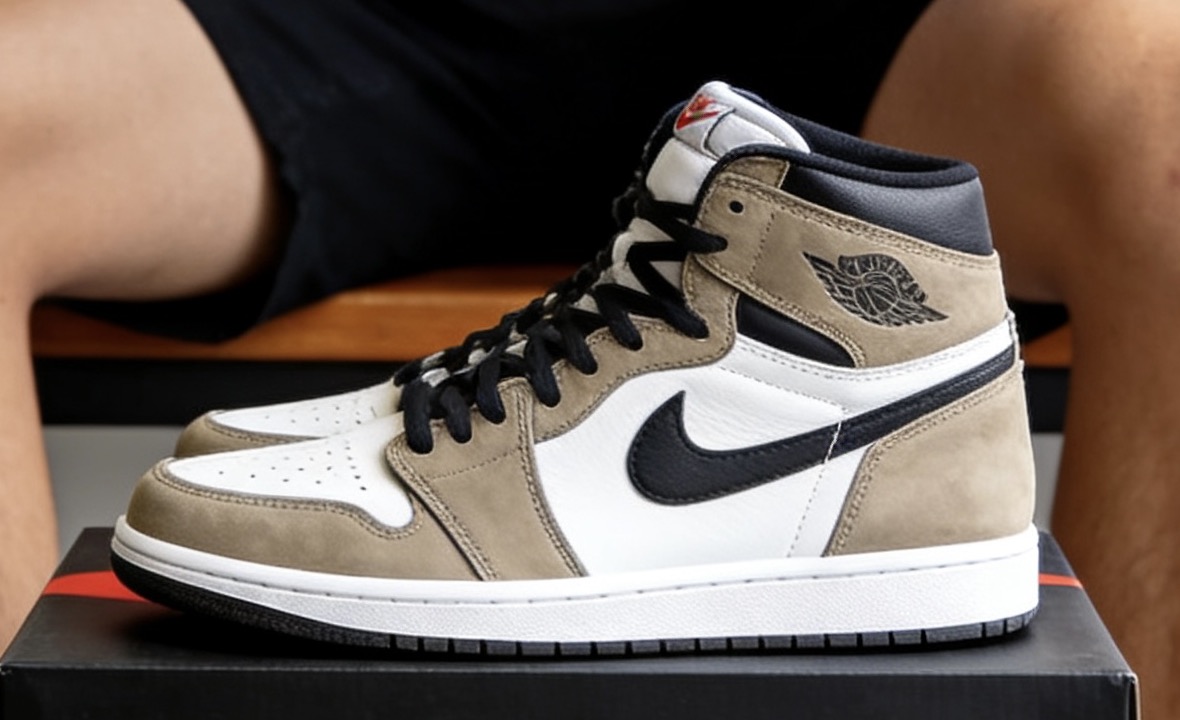 High-top sneaker full side view